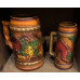 Vintage Hand-Painted Ceramic Beer Steins - Set of 2 (3) Vintage Hand-Painted Ceramic Beer Steins - Set of 2 (3)