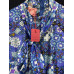 Purple & Blue Floral Print Shirt (339)