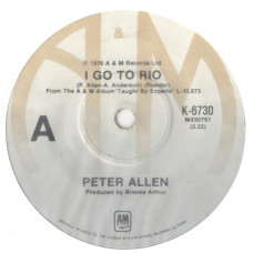 PETER ALLEN I Go To Rio 7SIN 00140 PETER ALLEN I Go To Rio 7SIN 00140