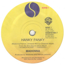 MADONNA Hanky Panky 7SIN 00186 MADONNA Hanky Panky 7SIN 00186